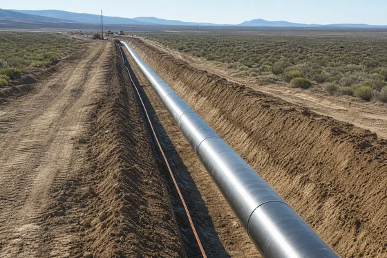 Fiber Optic Pipeline Buried for Enterprise
