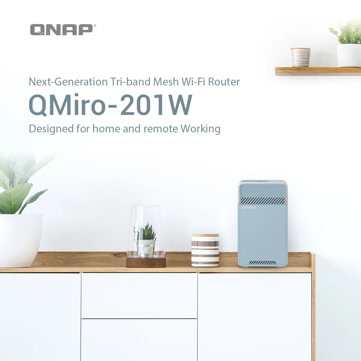 QNAP QMiro-201W — QMiro-201W: WiFi Mesh Tri-band home SD-WAN router