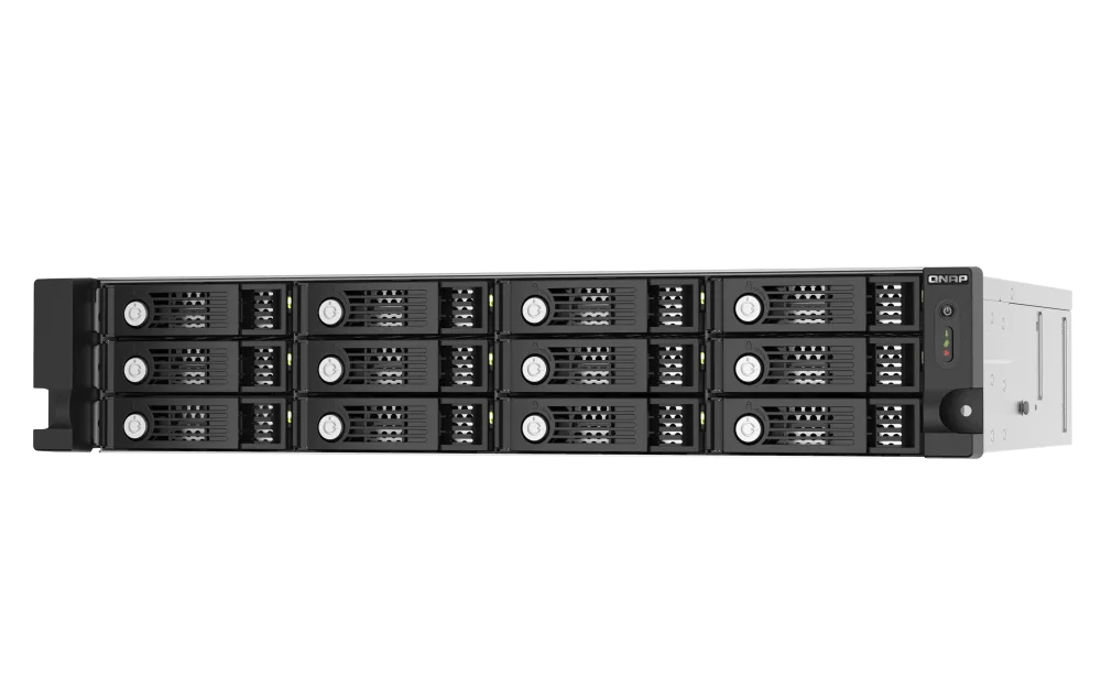 QNAP TL-R1220Sep-RP — 12-bay 2U rackmount SAS 12Gbps JBOD expansion enclosure with SAS expander, 2.5:/