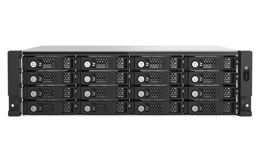 QNAP TL-R1600PES-RP — 16-bay 3U rackmount PCIe interface SATA JBOD expansion enclosure, 2.5/3.5" SATA