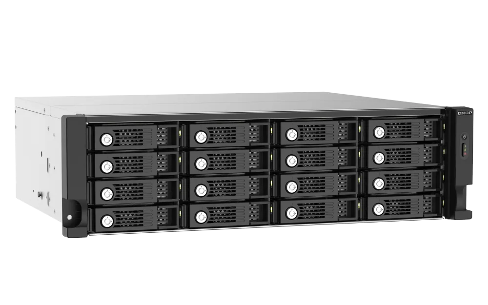 QNAP TL-R1620Sep-RP — 16-bay 3U rackmount SAS 12Gbps JBOD expansion enclosure with SAS expander, 2.5"/