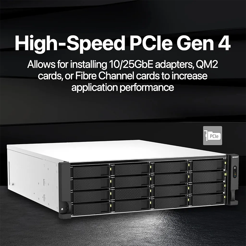 QNAP TS-h2287XU-RP-E2378-64G — 22-Bay 3U rackmount NAS